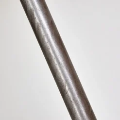 Lampe De Table Shiburg Bois Fonce, Argente, 1 Lumiere