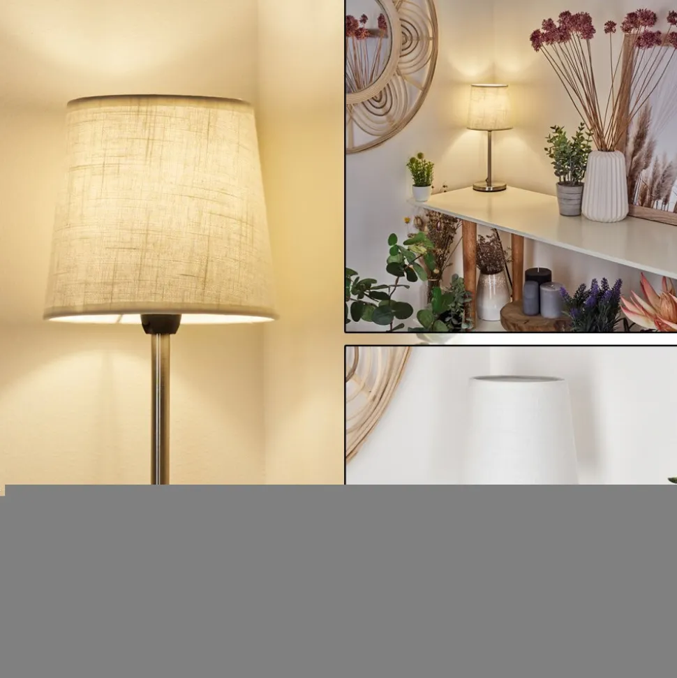 Lampe De Table Sikala Nickel Mat, 1 Lumiere