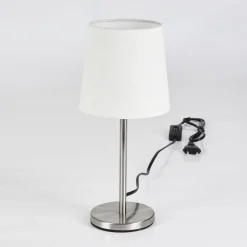Lampe De Table Sikala Nickel Mat, 1 Lumiere