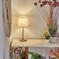 Lampe De Table Sikala Nickel Mat, 1 Lumiere