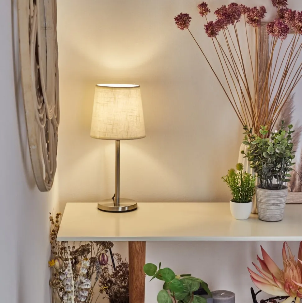 Lampe De Table Sikala Nickel Mat, 1 Lumiere