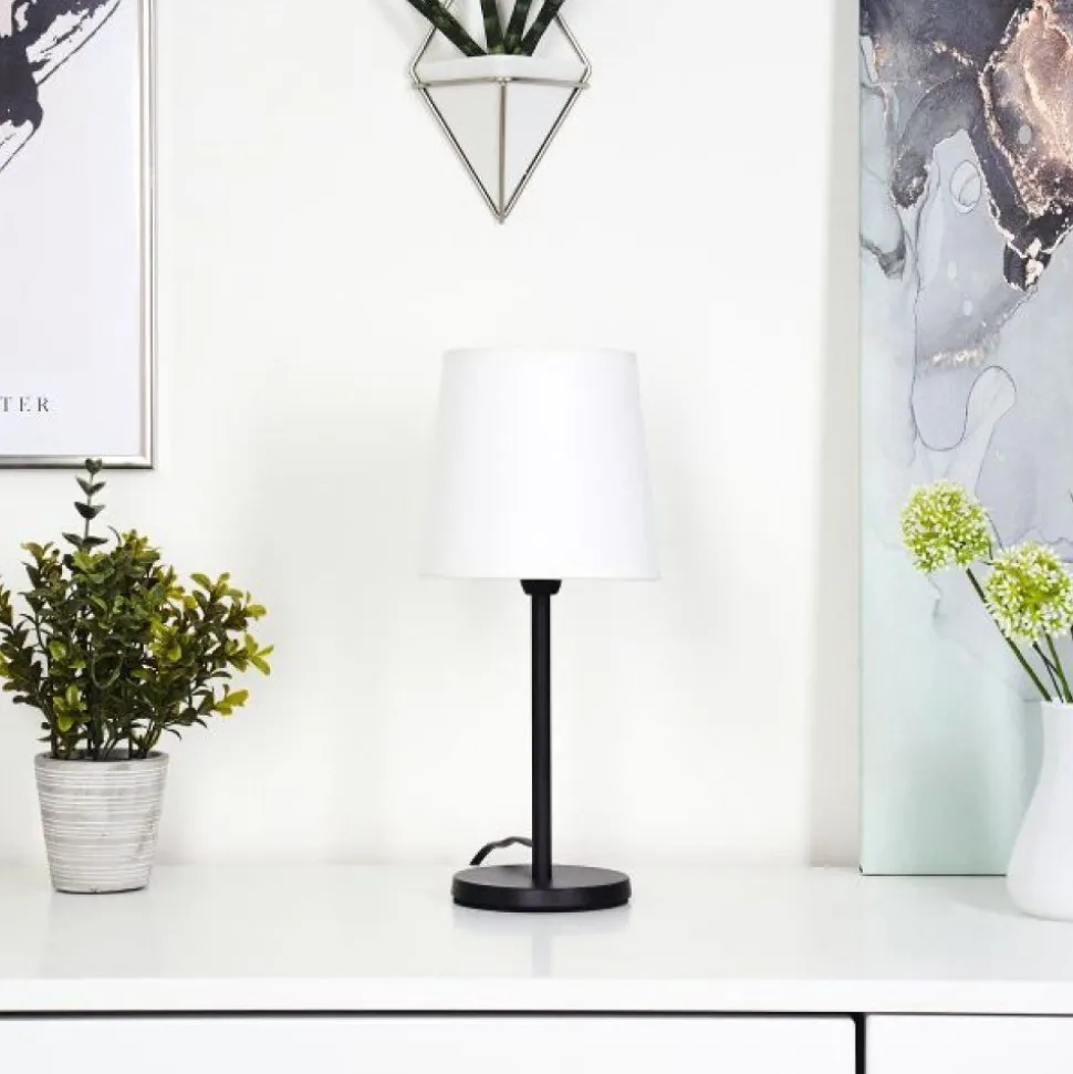 Lampe De Table Sikala Noir, 1 Lumiere