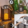 Lampe De Table Solaireemboque Led Brun, Ecru, Nickel Mat, Noir, 1 Lumiere