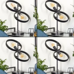 Lampe De Table Theareabarivat Anthracite, 2 Lumieres