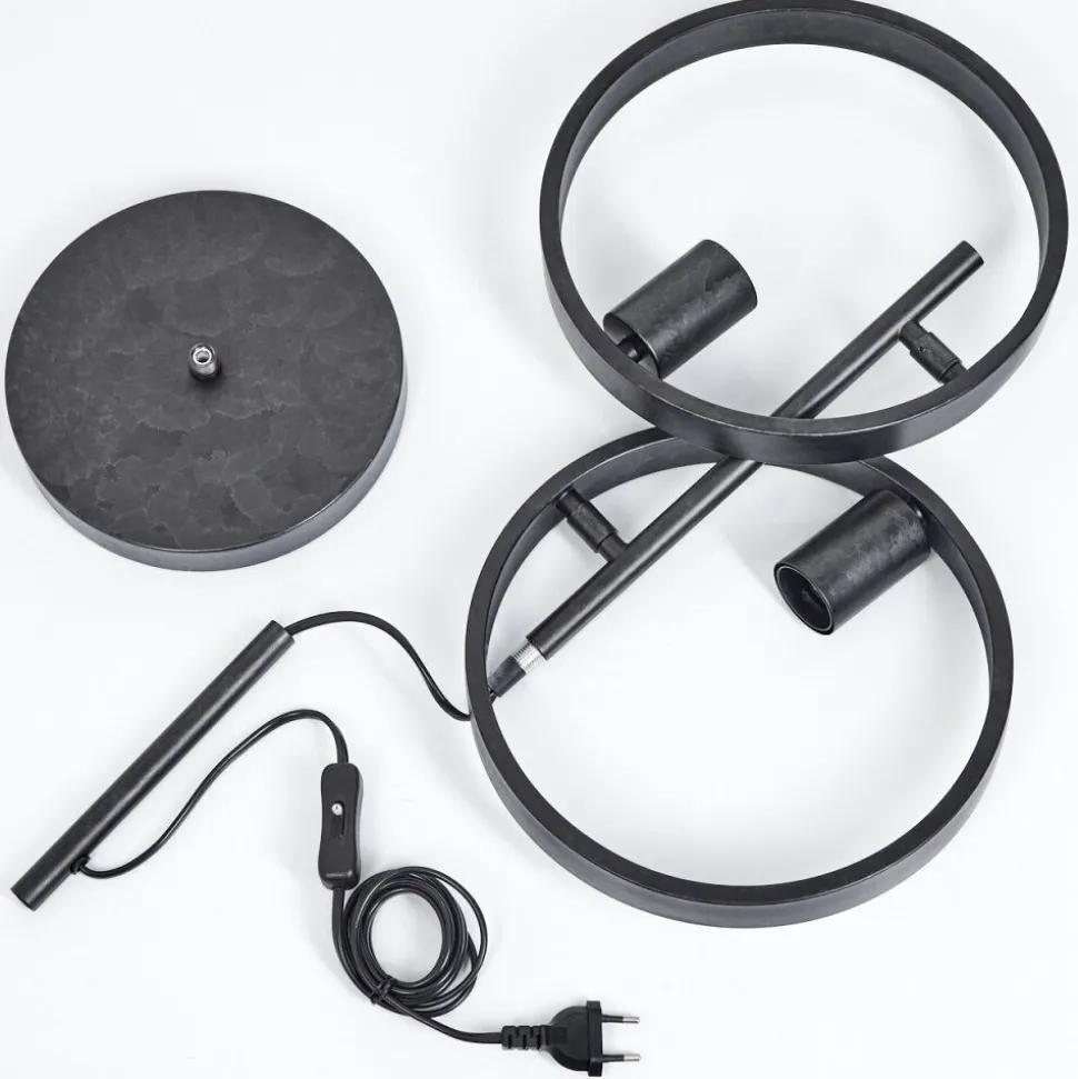 Lampe De Table Theareabarivat Anthracite, 2 Lumieres