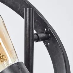 Lampe De Table Theareabarivat Anthracite, 2 Lumieres