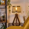 Lampe De Table Tomaca Laiton, Ecru, 1 Lumiere