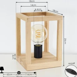 Lampe De Table Torreglia Brun, Noir, 1 Lumiere