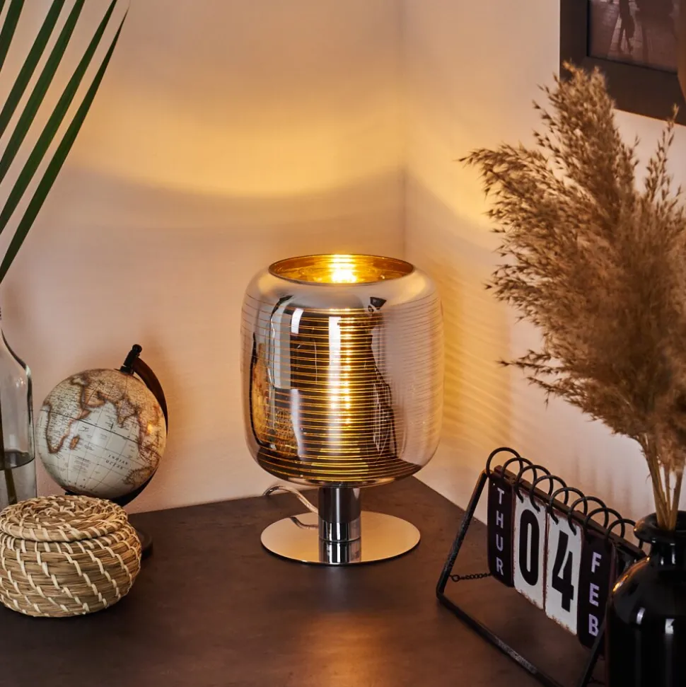 Lampe De Table Verasara Chrome, 1 Lumiere