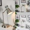 Lampe De Table Vijes Chrome, Nickel Mat, 1 Lumiere