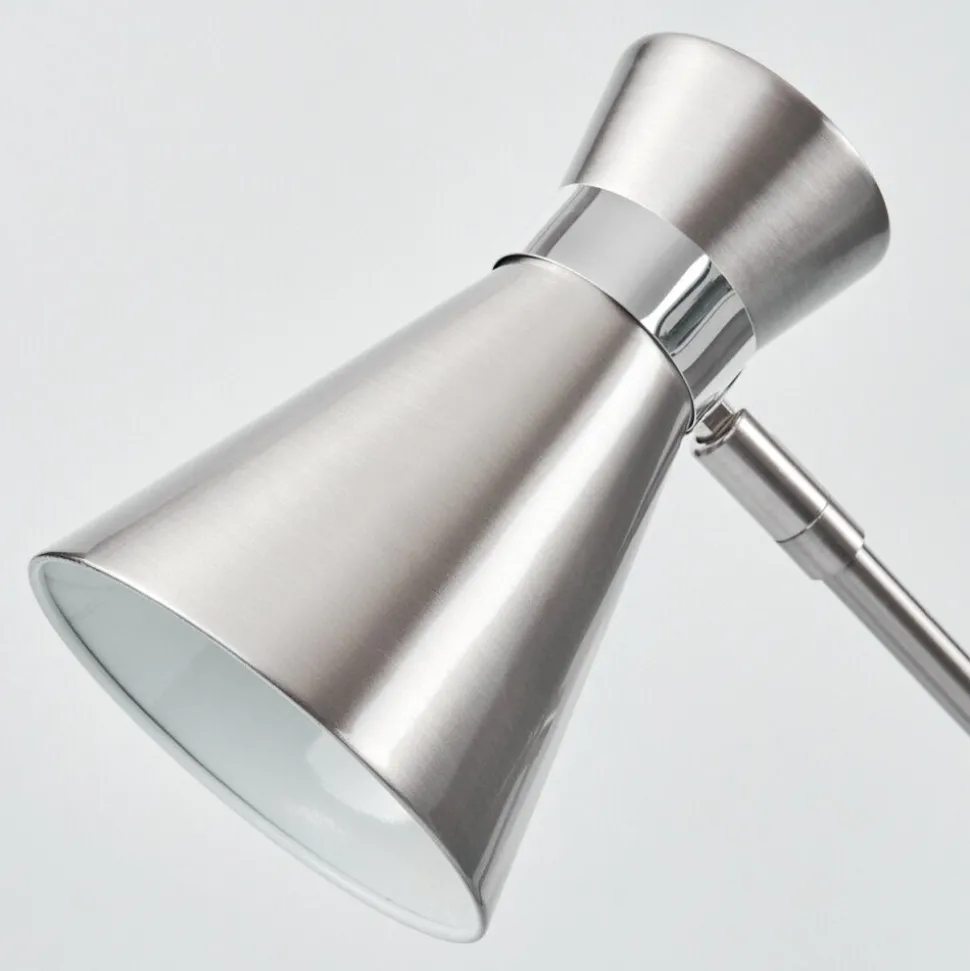 Lampe De Table Vijes Chrome, Nickel Mat, 1 Lumiere