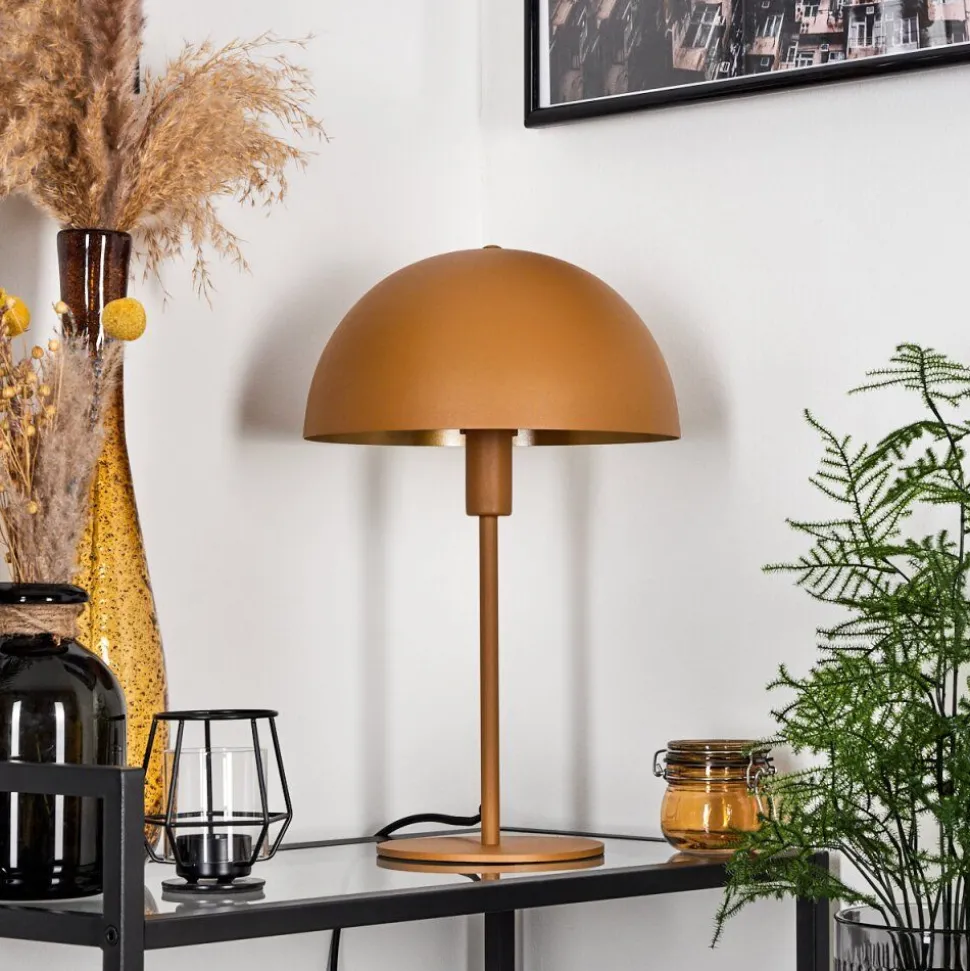 Lampe De Table Vivian Ocre, 1 Lumiere