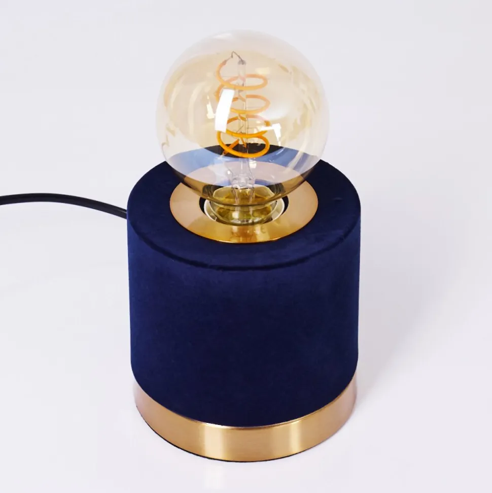 Lampe De Table Weruga Bleu, Or, 1 Lumiere