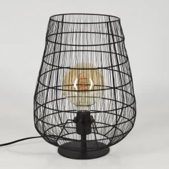 Lampe De Table Yachats Noir, 1 Lumiere