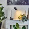 Lampe De Table Zuoz Chrome, Noir, 1 Lumiere