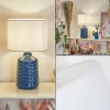 Lampe De Tablechave Bleu, 1 Lumiere