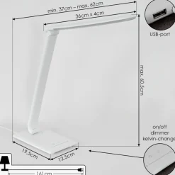Lampe De Tablechozendo Led Blanc, 1 Lumiere