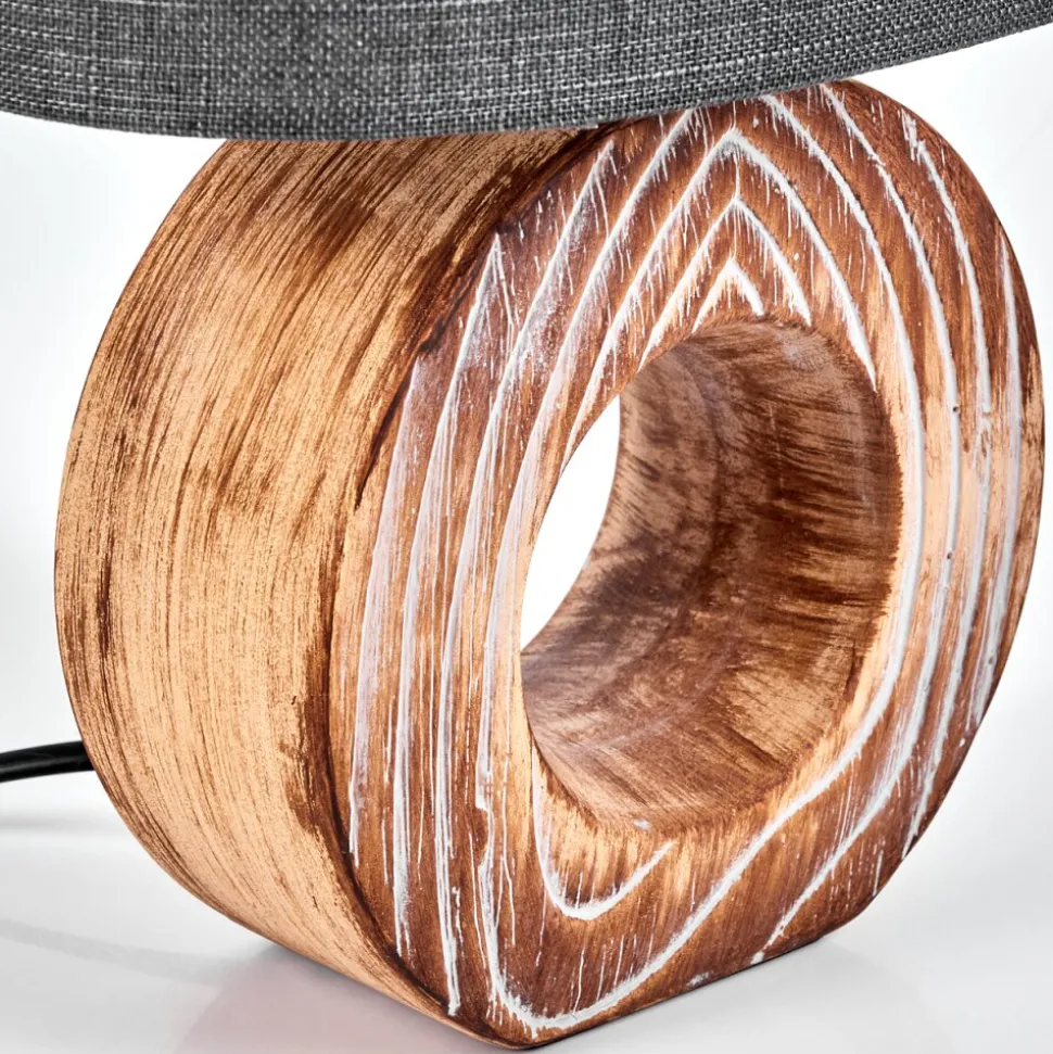 Lampe De Tablefrancillon Brun, Chrome, Couleur Bois, 1 Lumiere