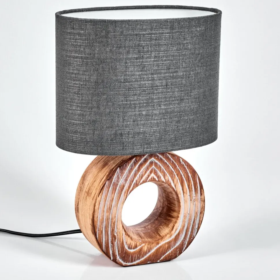 Lampe De Tablefrancillon Brun, Chrome, Couleur Bois, 1 Lumiere