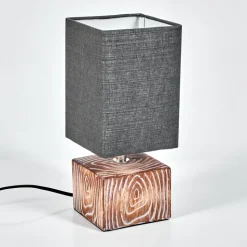 Lampe De Tablefrancillon Brun, Chrome, Couleur Bois, 1 Lumiere