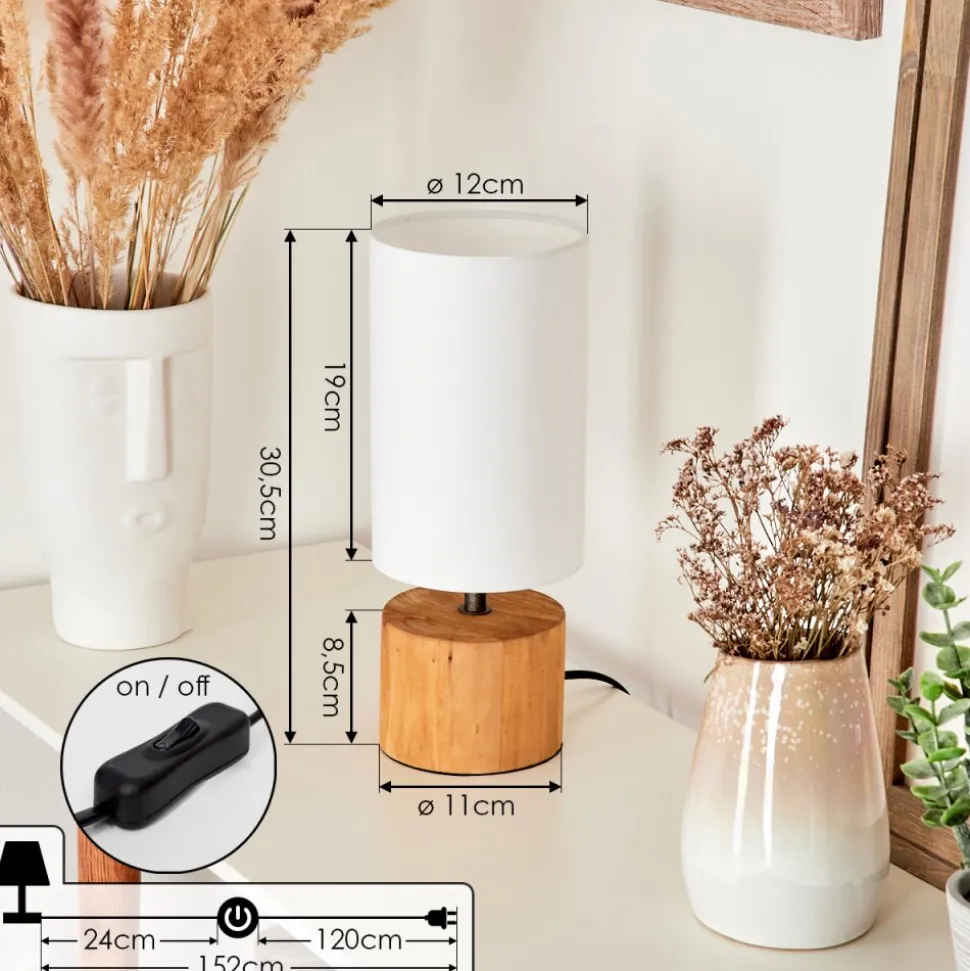 Lampe De Tablegeneva Ecru, 1 Lumiere