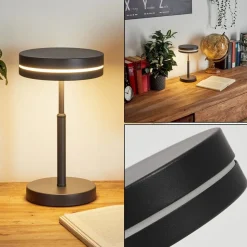 Lampe De Tablehuallilemu Led Noir, 1 Lumiere