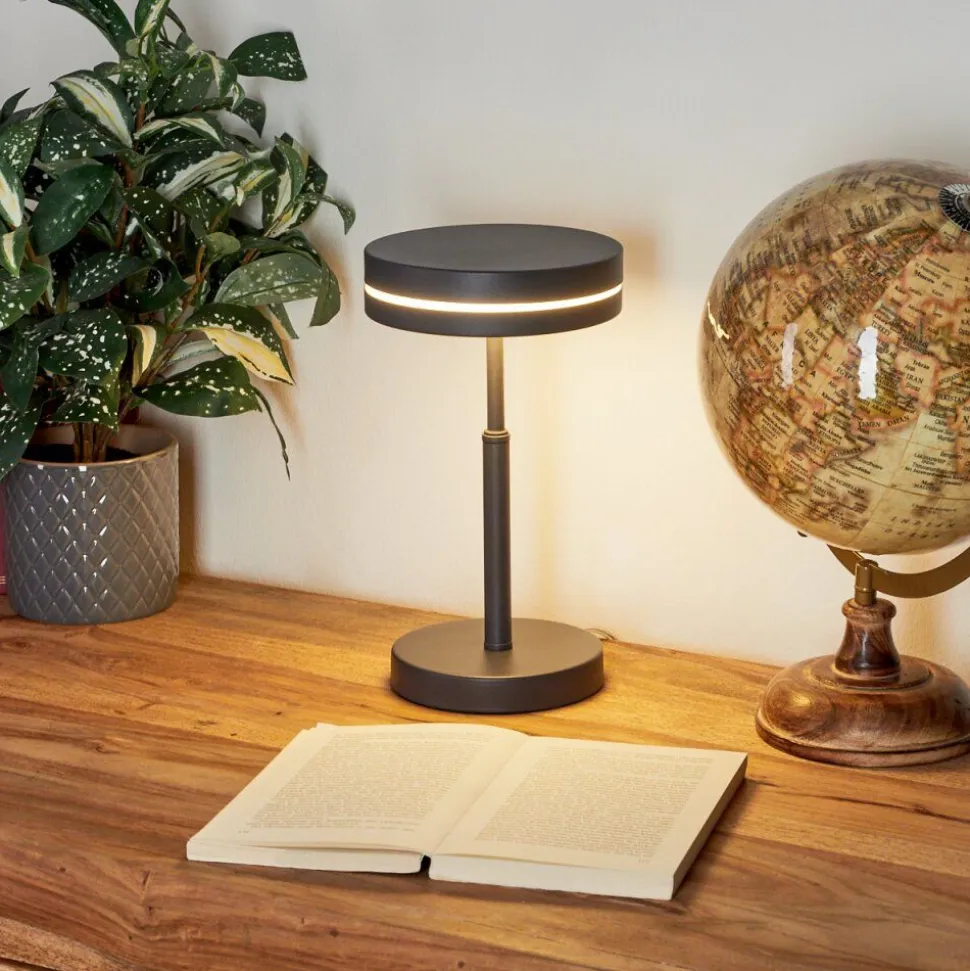 Lampe De Tablehuallilemu Led Noir, 1 Lumiere