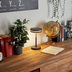 Lampe De Tablehuallilemu Led Noir, 1 Lumiere