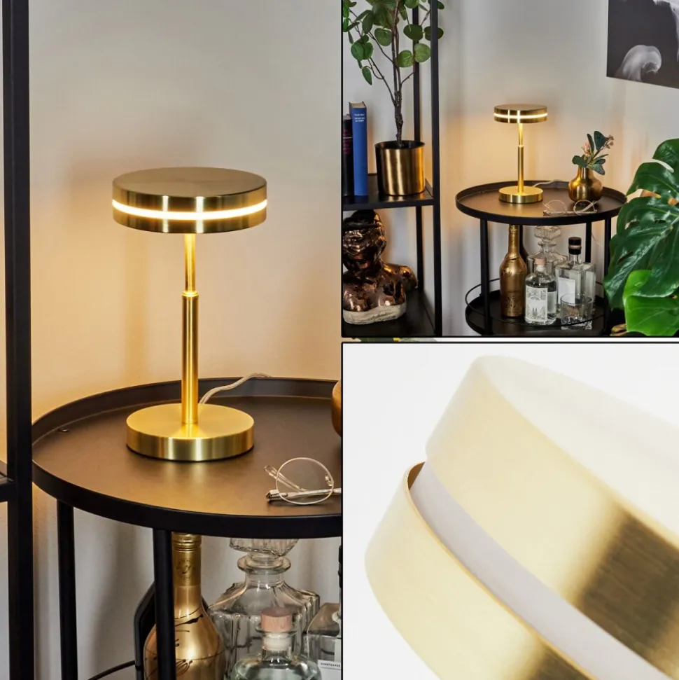 Lampe De Tablehuallilemu Led Laiton, 1 Lumiere
