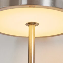 Lampe De Tablehuallilemu Led Nickel Mat, 1 Lumiere