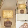 Lampe De Tablelahnus Brun, Couleur Bois, Blanc, 1 Lumiere
