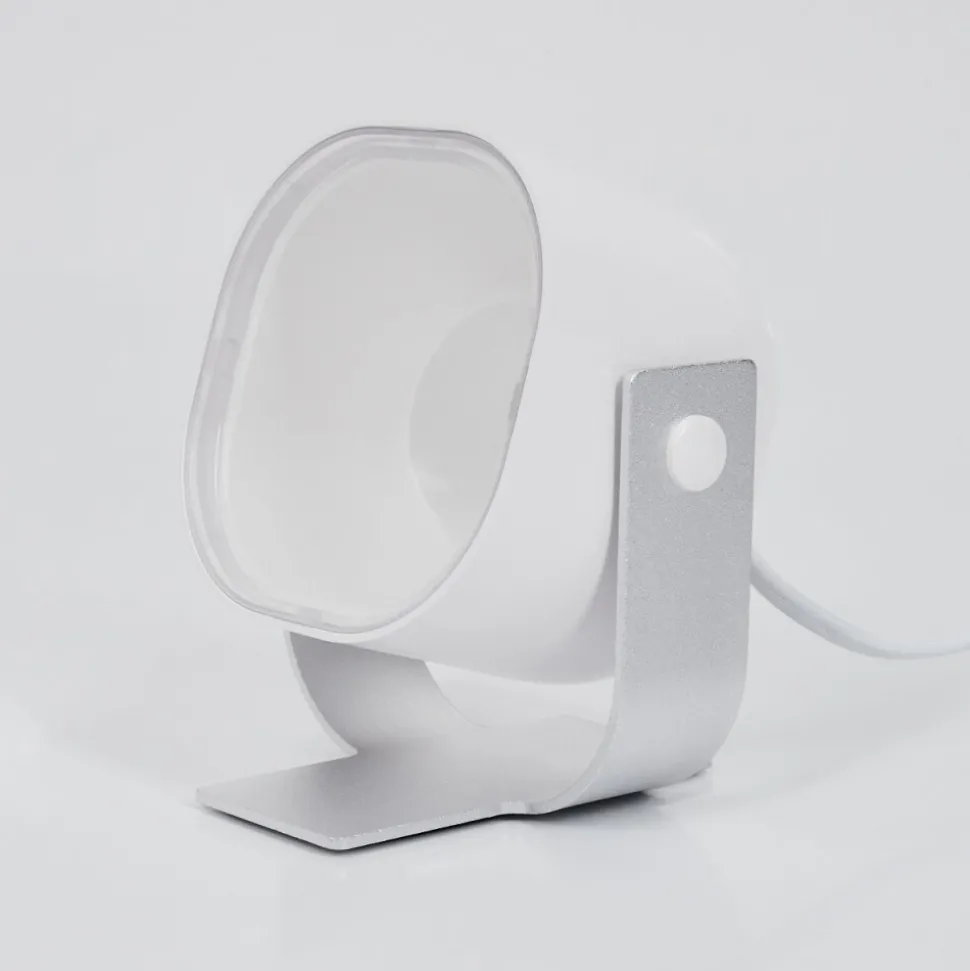 Lampe De Tableledo Argente, 1 Lumiere, Changeur De Couleurs