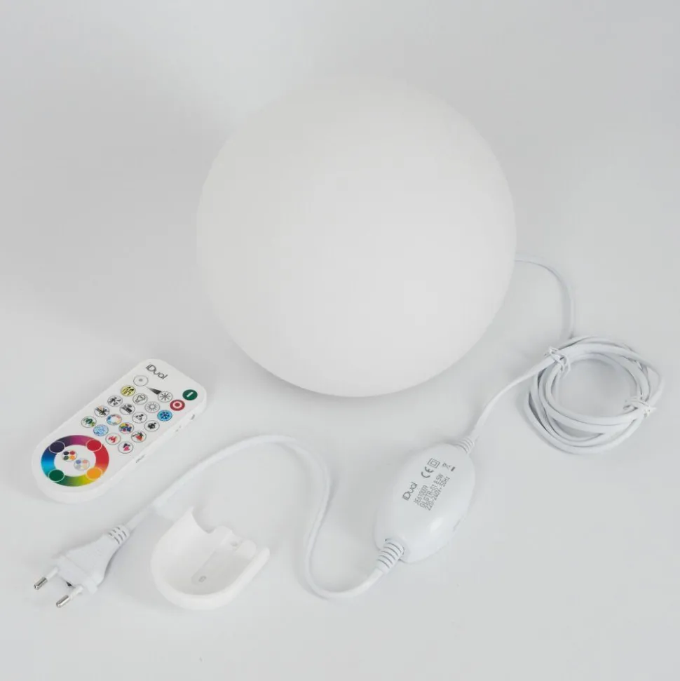 Lampe De Tableloural Led Nickel Mat, 1 Lumiere, Telecommandes, Changeur De Couleurs