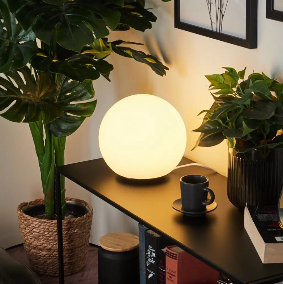Lampe De Tableloural Led Nickel Mat, 1 Lumiere, Telecommandes, Changeur De Couleurs