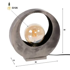 Lampe De Tablemagredis Argente, 1 Lumiere
