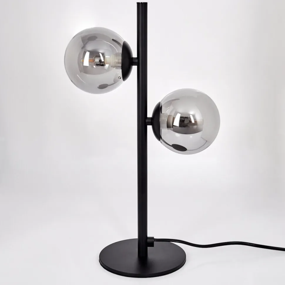 Lampe De Tableremaisnil Noir, 2 Lumieres