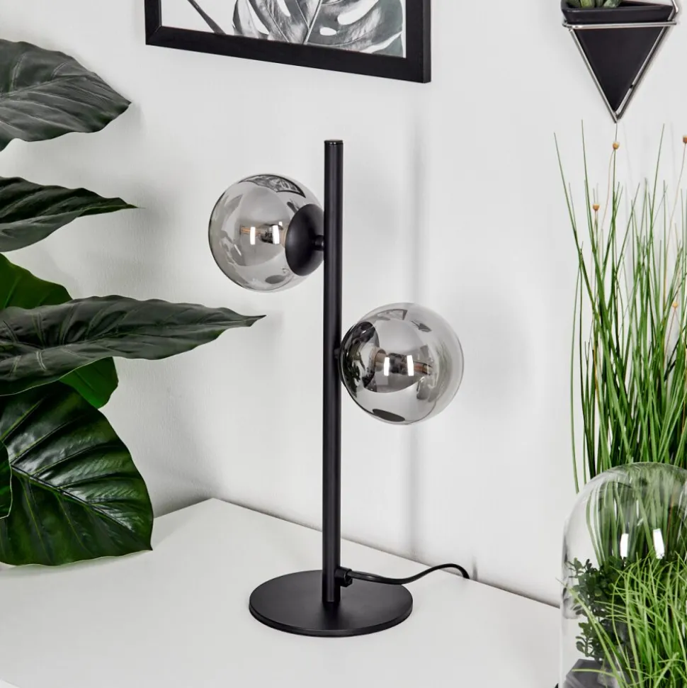 Lampe De Tableremaisnil Noir, 2 Lumieres