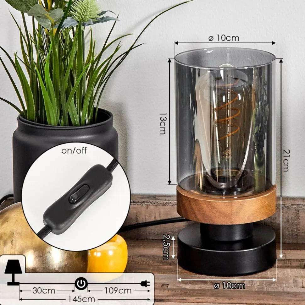 Lampe De Tableroxa Ecru, Noir, 1 Lumiere