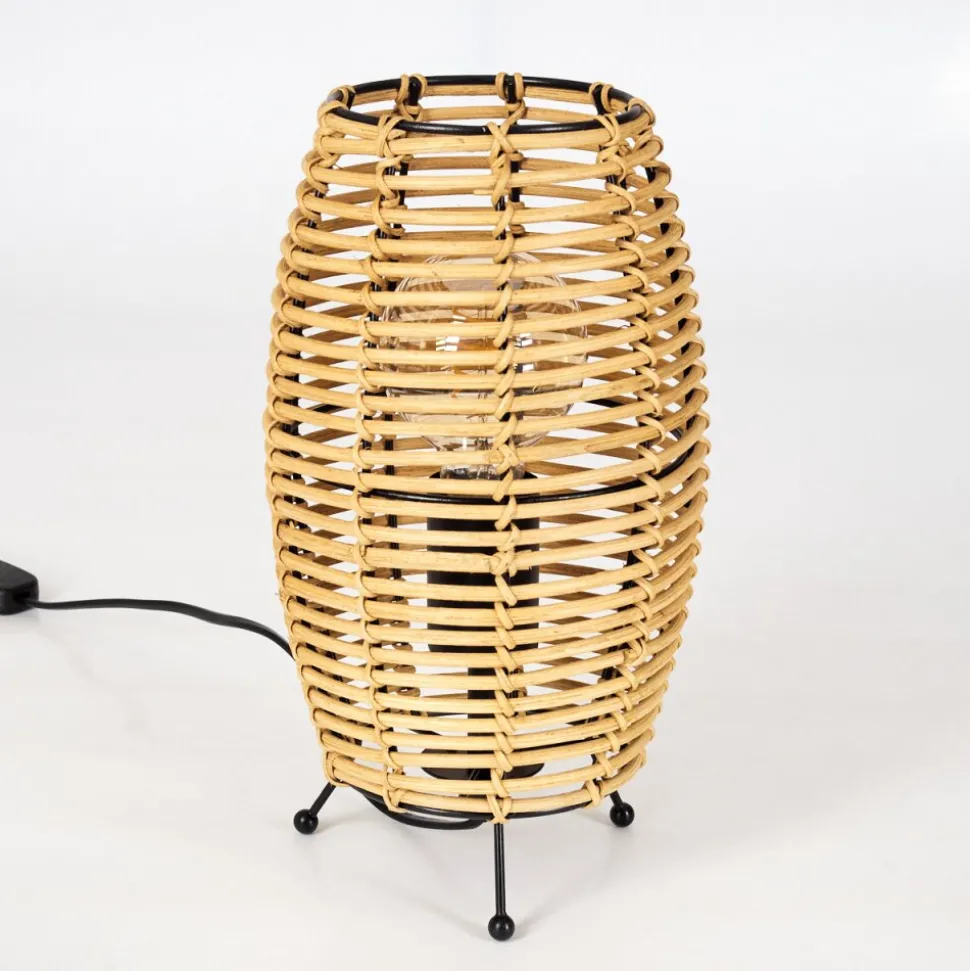 Lampe De Tablesepins Ecru, Noir, 1 Lumiere