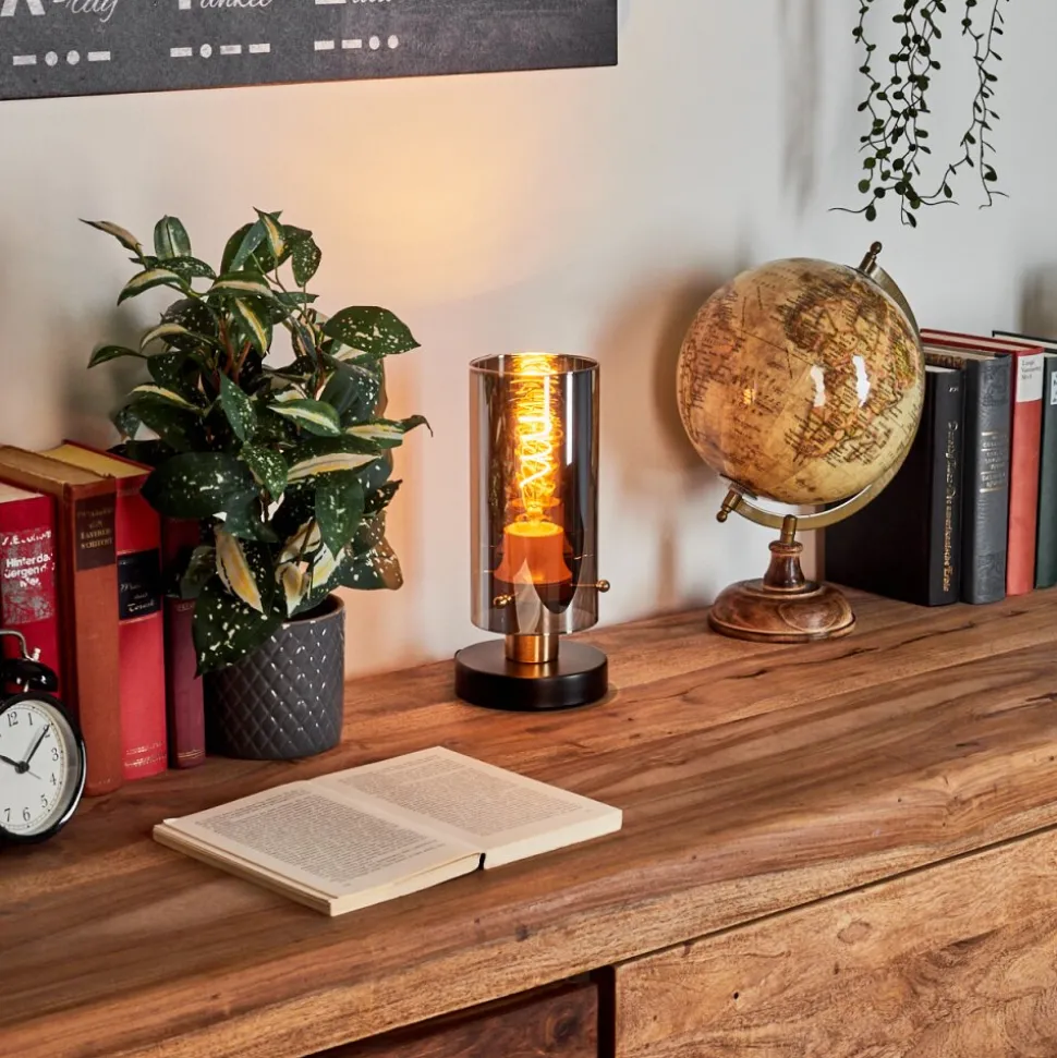 Lampe De Tablevaurois Laiton, Noir, 1 Lumiere