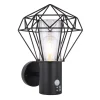 Lampe D'Exterieur Globo Horace Noir, 1 Lumiere, Detecteur De Mouvement