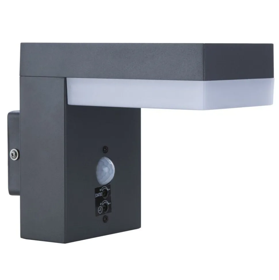 Lampe D'Exterieur Globo Viro Anthracite, 1 Lumiere, Detecteur De Mouvement