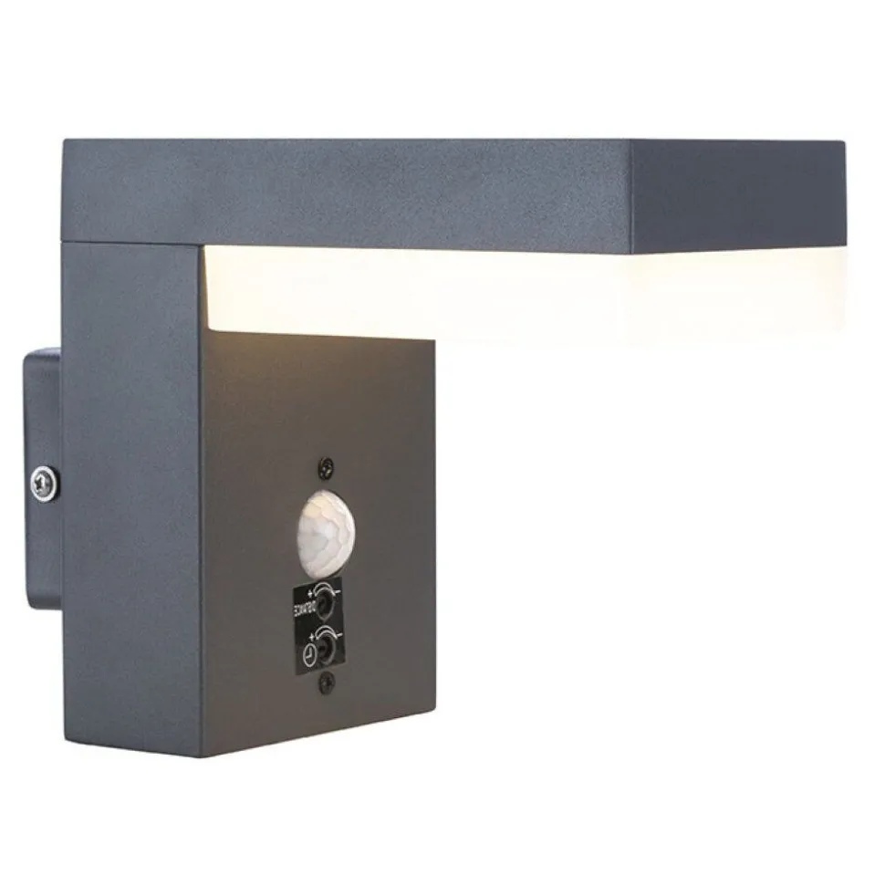 Lampe D'Exterieur Globo Viro Anthracite, 1 Lumiere, Detecteur De Mouvement