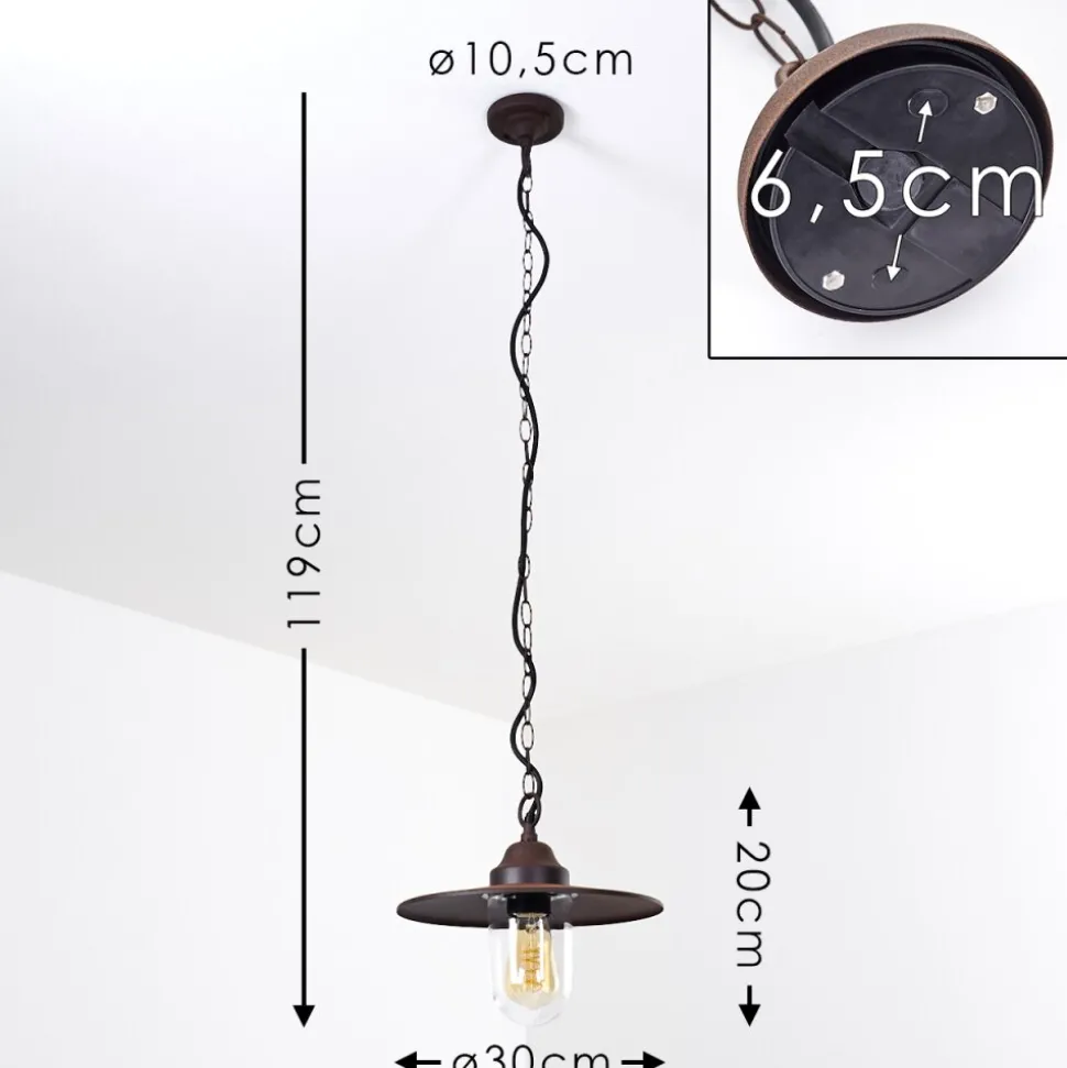 Lampe D'Exterieur Mijas Rouille, 1 Lumiere