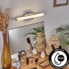 Lampe Miroir Morges Led Chrome, Blanc, 1 Lumiere