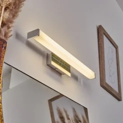 Lampe Miroir Morges Led Chrome, Blanc, 1 Lumiere
