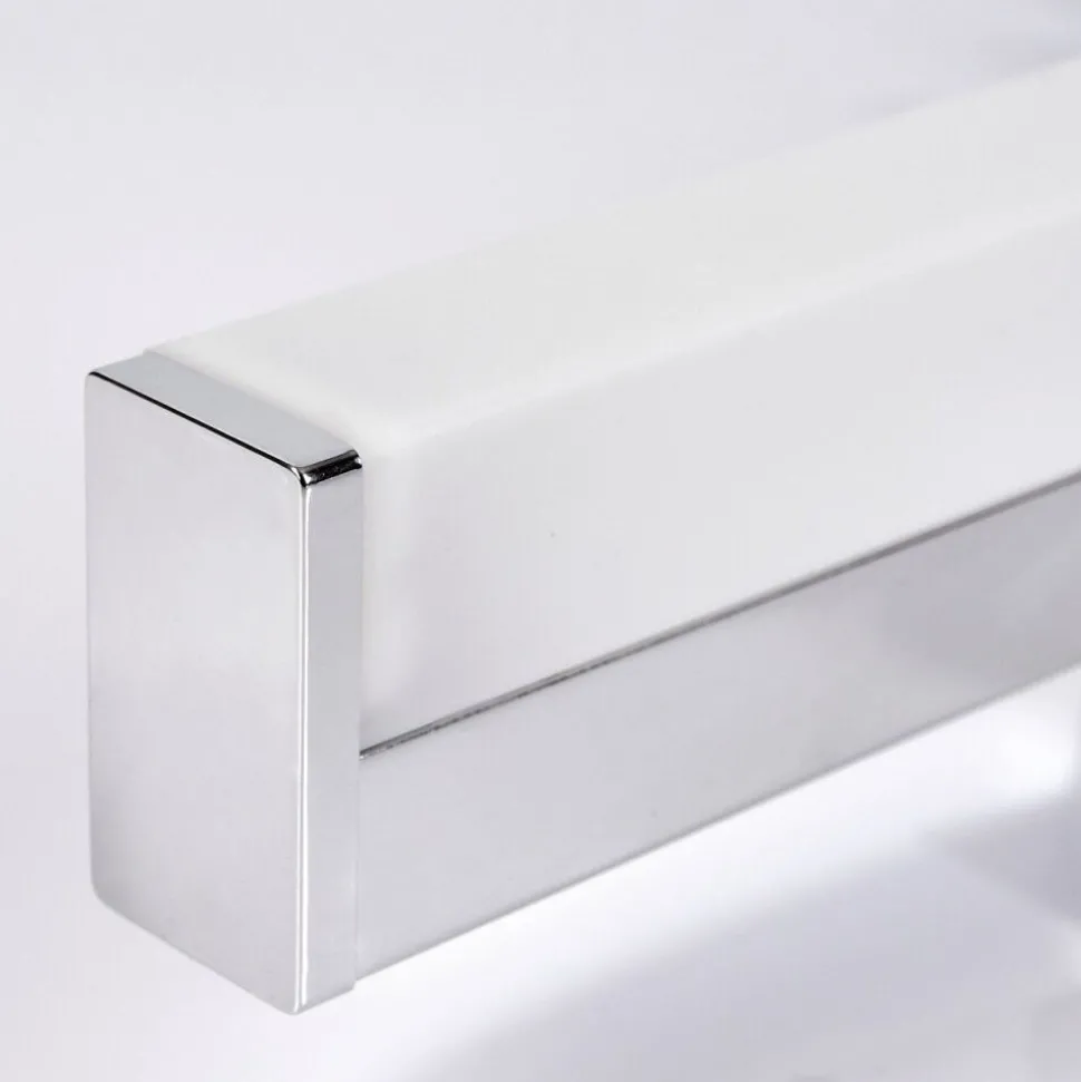 Lampe Miroir Morges Led Chrome, Blanc, 1 Lumiere