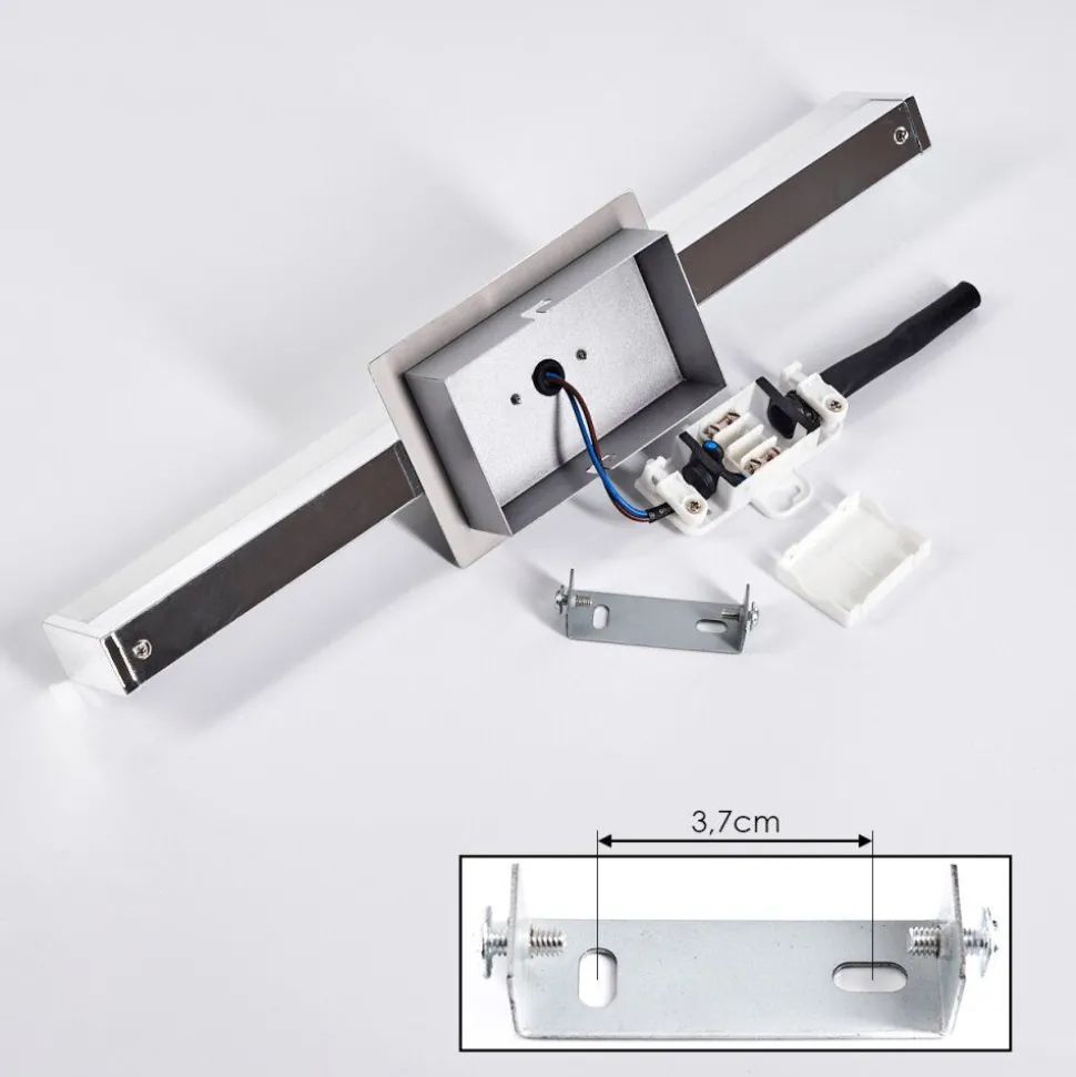 Lampe Miroir Morges Led Chrome, Blanc, 1 Lumiere