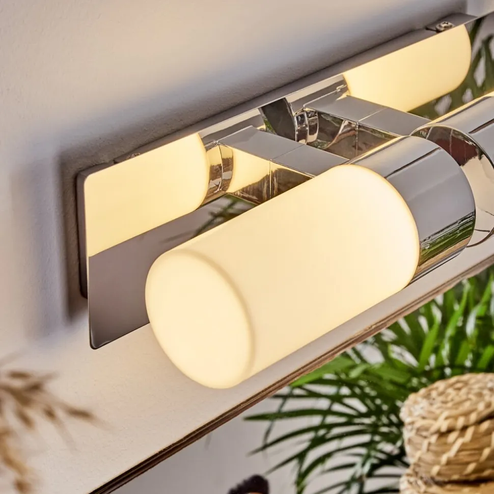 Lampe Miroir Morges Led Chrome, 2 Lumieres