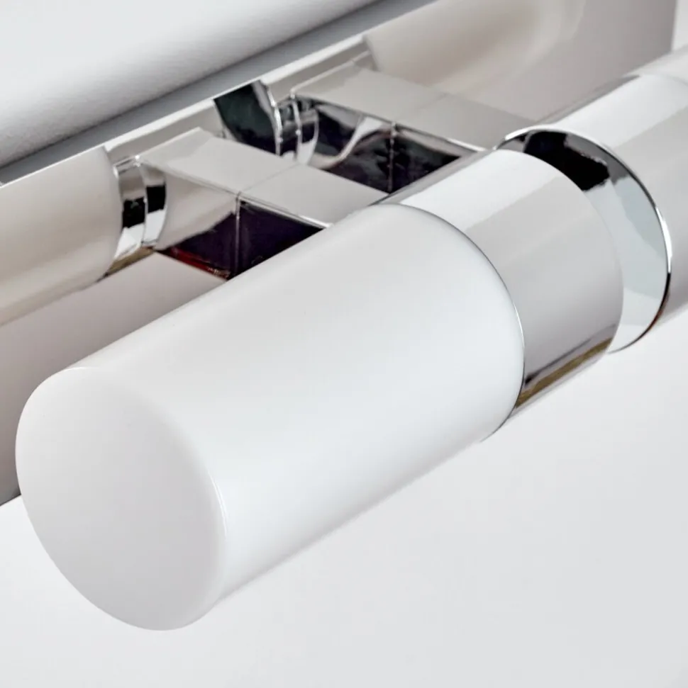 Lampe Miroir Morges Led Chrome, 2 Lumieres